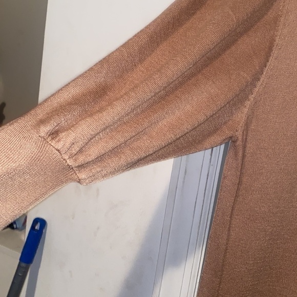 Zara Woman Tan midi three quarter sleeve knit dress size M - Picture 7 of 13